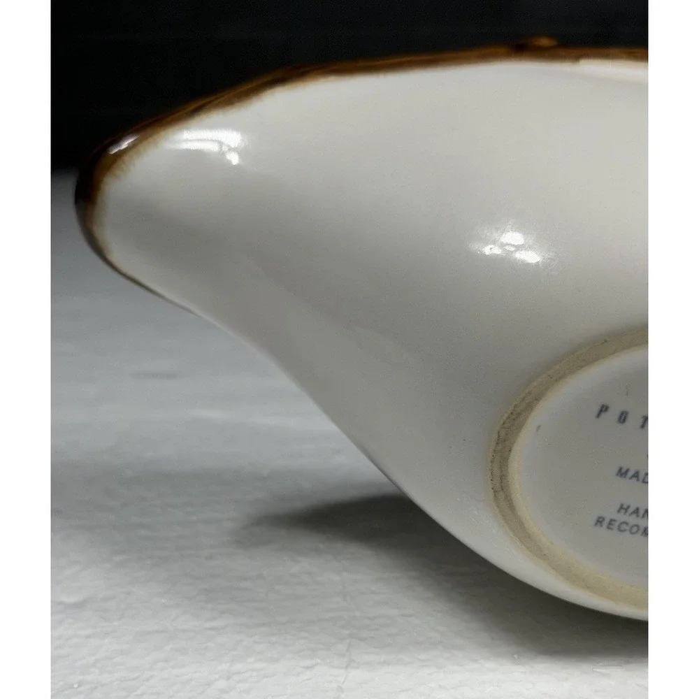 Pottery Barn Squirrel on Branch Gravy Boat Sauce Salad Dressing Dish Fall Rare🦩